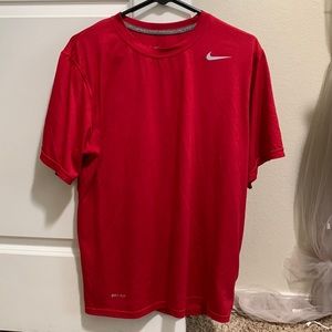 Red dri-fit tee